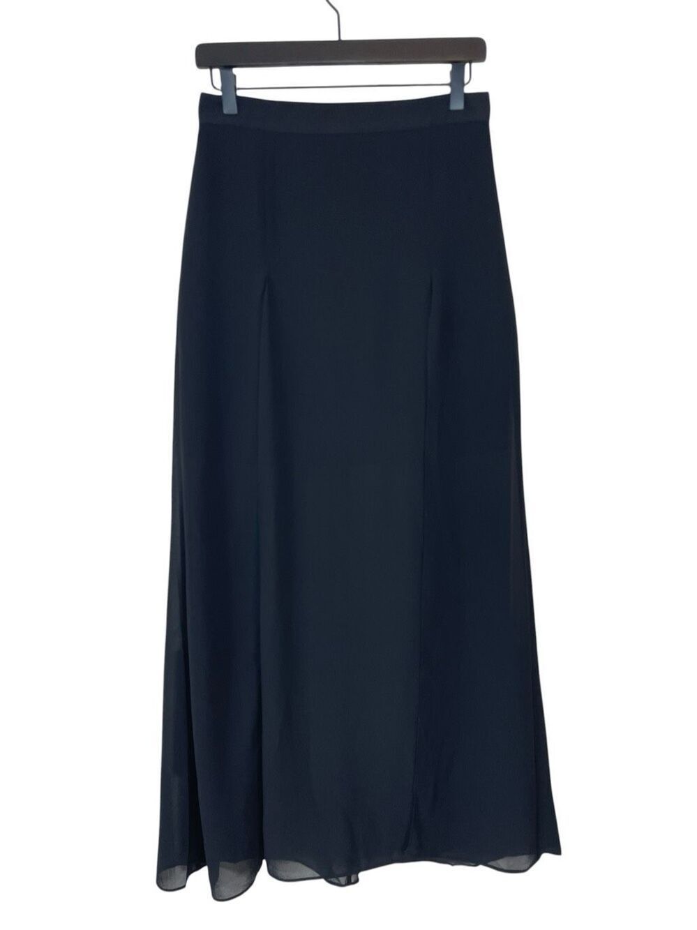 Bardot Double Split Sheer Chiffon Maxi Skirt Black Size 6